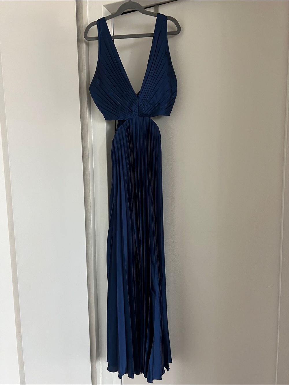 Abercrombie Navy blue wedding guest dress